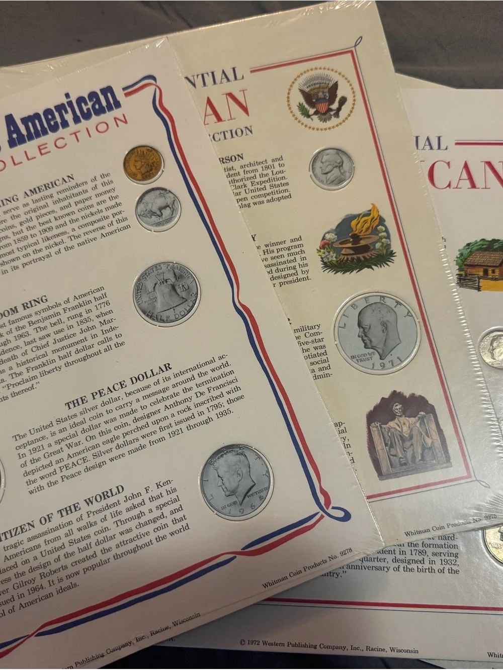 Whitman America's Heritage Coin Display Cards - Patriotic Blue and Red